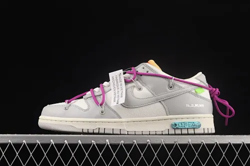 All Categories Nk SB Dunk Series Nk SB Dunk Low Low-top Sneakers Pure Original Version OF x Nk Dunk Low OW White Gray Casual Sports Skateboard Shoes DM1602-101